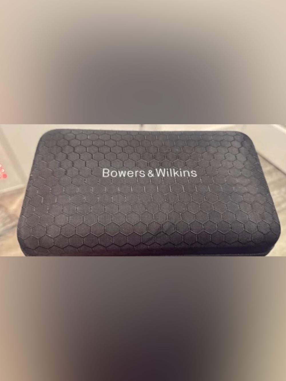 Bowers & Wilkins Black Hex-Pattern Travel Case